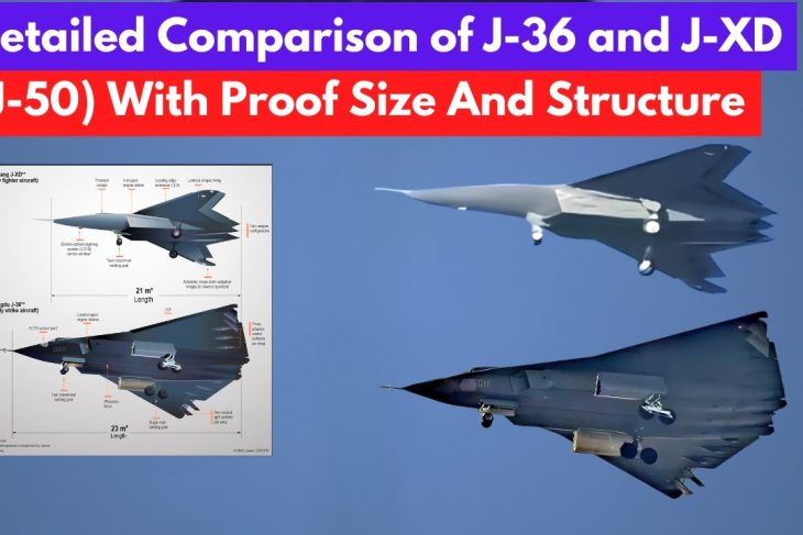 J-50 New Close Flight Test, Detailed Comparison of J-36 and J-XD (J-50) With Proof: Size, Structure