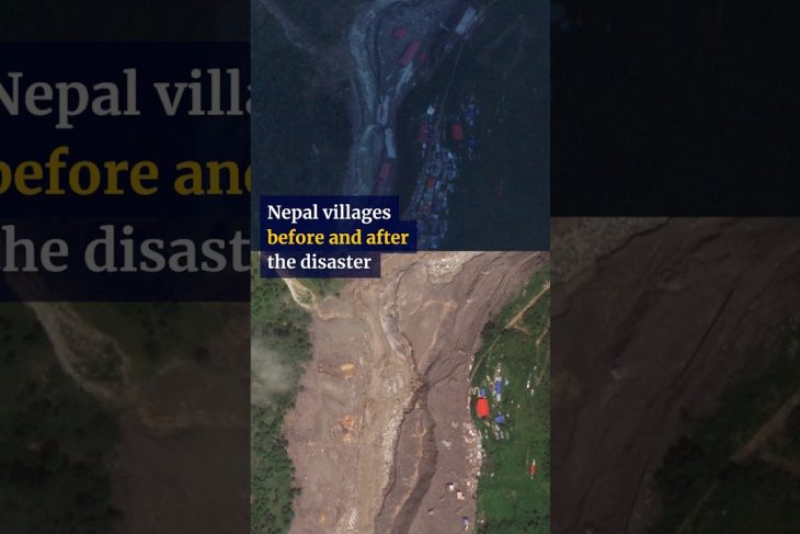 Nepal villages before and after the disaster