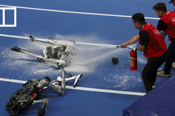 Thrills and spills at World Humanoid Robot Games