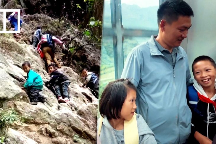 China’s ‘sky school bus’ lifts pupils to mountain-top classrooms and a brighter future