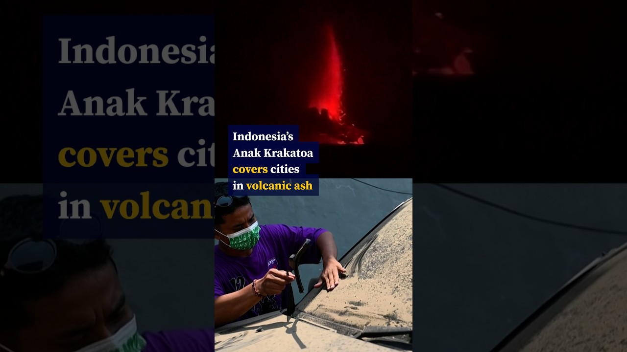 Indonesia’s Anak Krakatoa covers cities in volcanic ash
