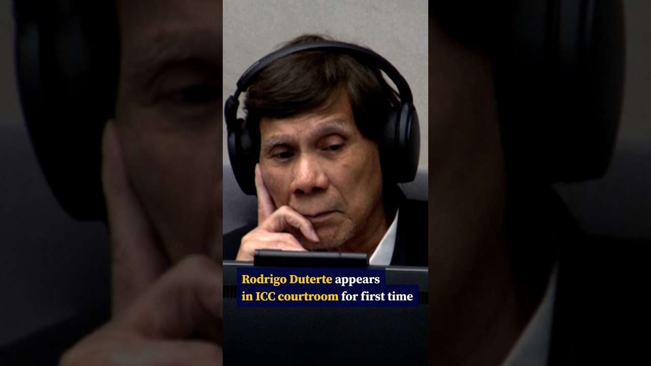 Rodrigo Duterte appears in ICC courtroom for first time
