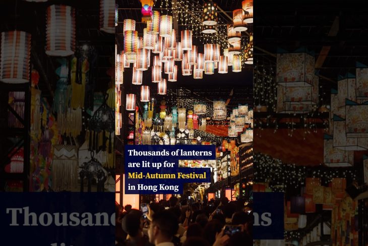 Thousands of lanterns are lit up for Mid-Autumn Festival in Hong Kong