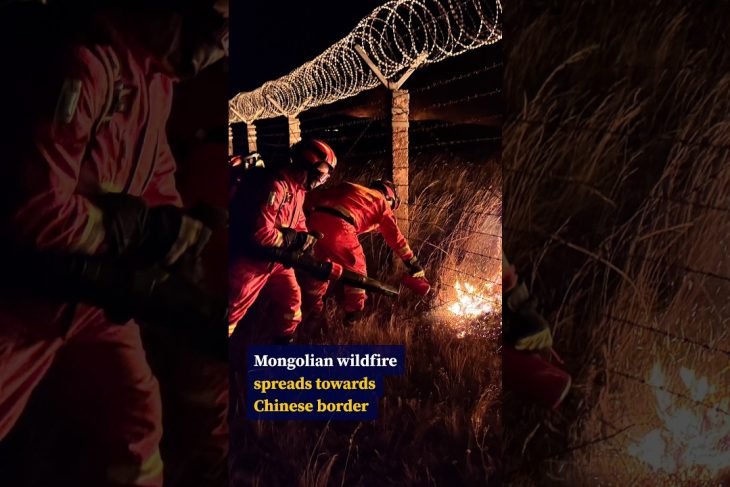 Mongolian wildfire spreads towards Chinese border