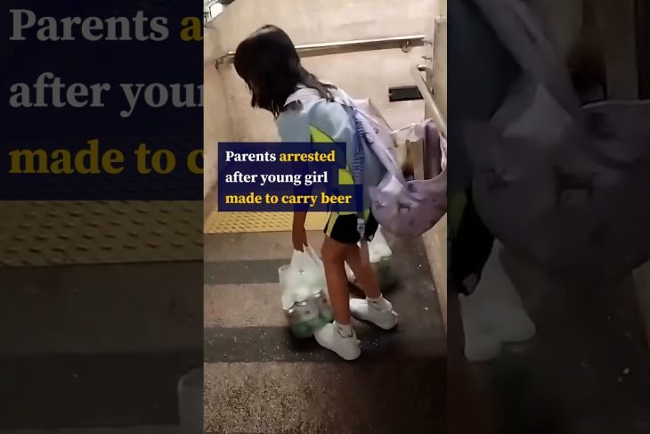 Parents arrested after young girl made to carry beer
