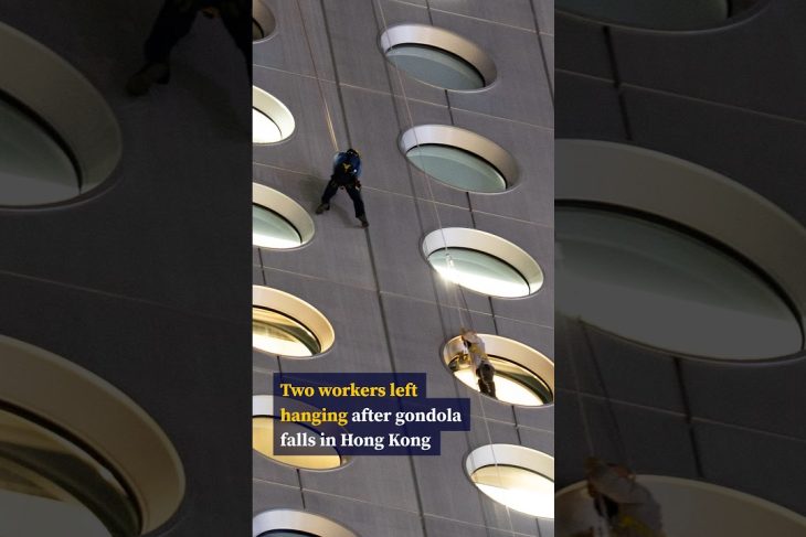 Two workers left hanging after gondola falls in Hong Kong