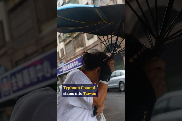 Typhoon Champi slams into Taiwan